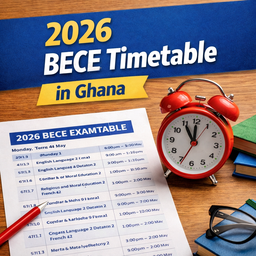 2026 BECE Timetable in Ghana (Full Exam Schedule for Students)